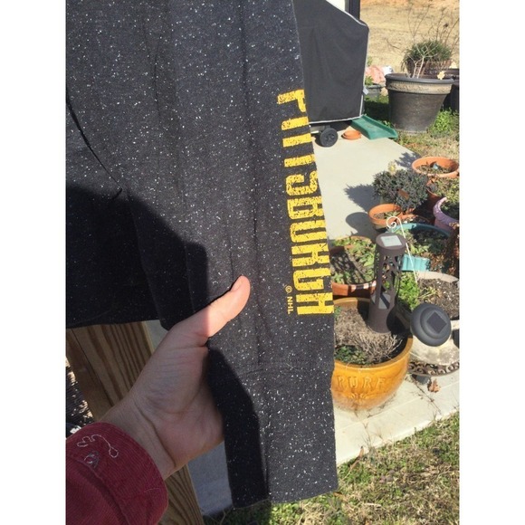 NHL womens full zip hoodie M medium 8 10 grey gray penguins Pittsburgh hockey - Picture 4 of 11